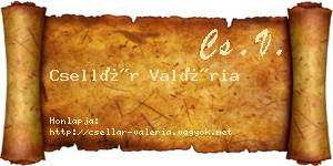 Csellár Valéria névjegykártya