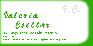 valeria csellar business card