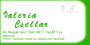 valeria csellar business card